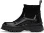 Staud Black Croc-Embossed Bow Boots - Thumbnail 3