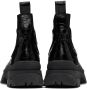 Staud Black Croc-Embossed Bow Boots - Thumbnail 4