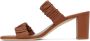 Staud Brown Frankie Ruched Sandals - Thumbnail 3