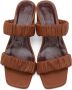 Staud Brown Frankie Ruched Sandals - Thumbnail 5