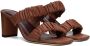 Staud Brown Frankie Ruched Sandals - Thumbnail 6