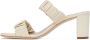 Staud Off-White Frankie Ruched Sandals - Thumbnail 3