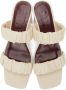 Staud Off-White Frankie Ruched Sandals - Thumbnail 5
