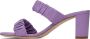 Staud Purple Frankie Ruched Heeled Sandals - Thumbnail 3