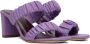 Staud Purple Frankie Ruched Heeled Sandals - Thumbnail 4