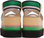 Stella McCartney Beige & Green Sneakelyse Platform Heeled Sandals - Thumbnail 2