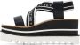 Stella McCartney Black & White Sneakelyse Platform Heeled Sandals - Thumbnail 3