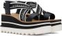 Stella McCartney Black & White Sneakelyse Platform Heeled Sandals - Thumbnail 4