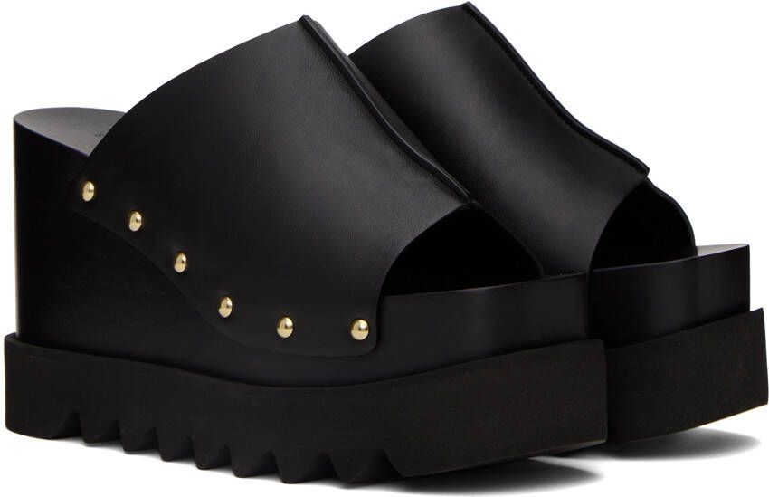 Stella McCartney Black Elyse Studded Heeled Sandals