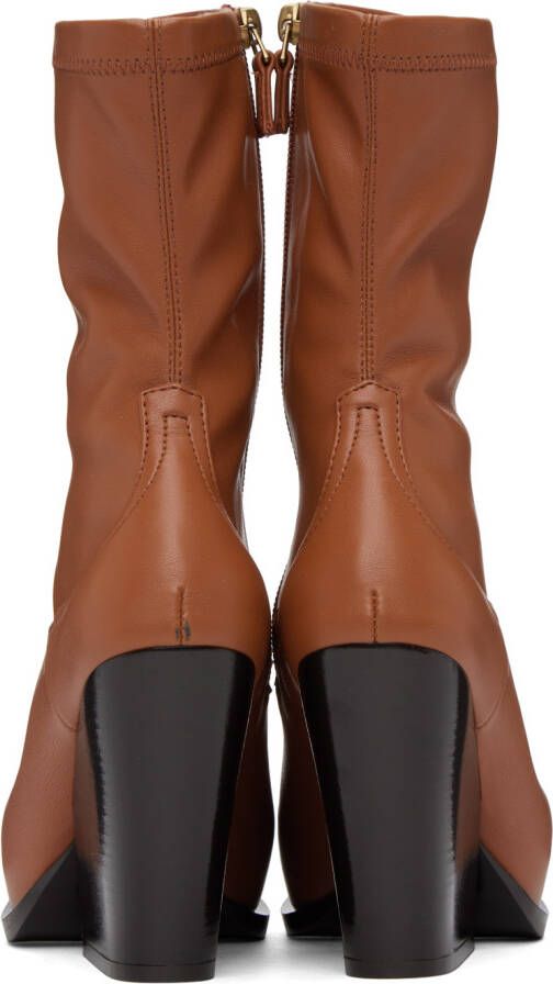 Stella McCartney Brown Cowboy Ankle Boots
