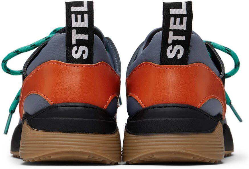 Stella McCartney Kids Grey & Orange Colorblock Sneakers