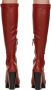 Stella McCartney Red Cowboy Knee-High Boots - Thumbnail 2