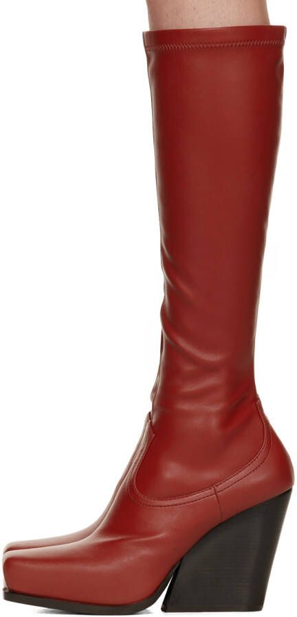 Stella McCartney Red Cowboy Knee-High Boots