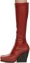 Stella McCartney Red Cowboy Knee-High Boots - Thumbnail 3