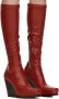 Stella McCartney Red Cowboy Knee-High Boots - Thumbnail 4