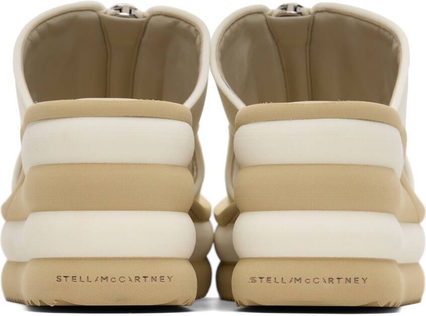 Stella McCartney White & Beige Scuba Slides