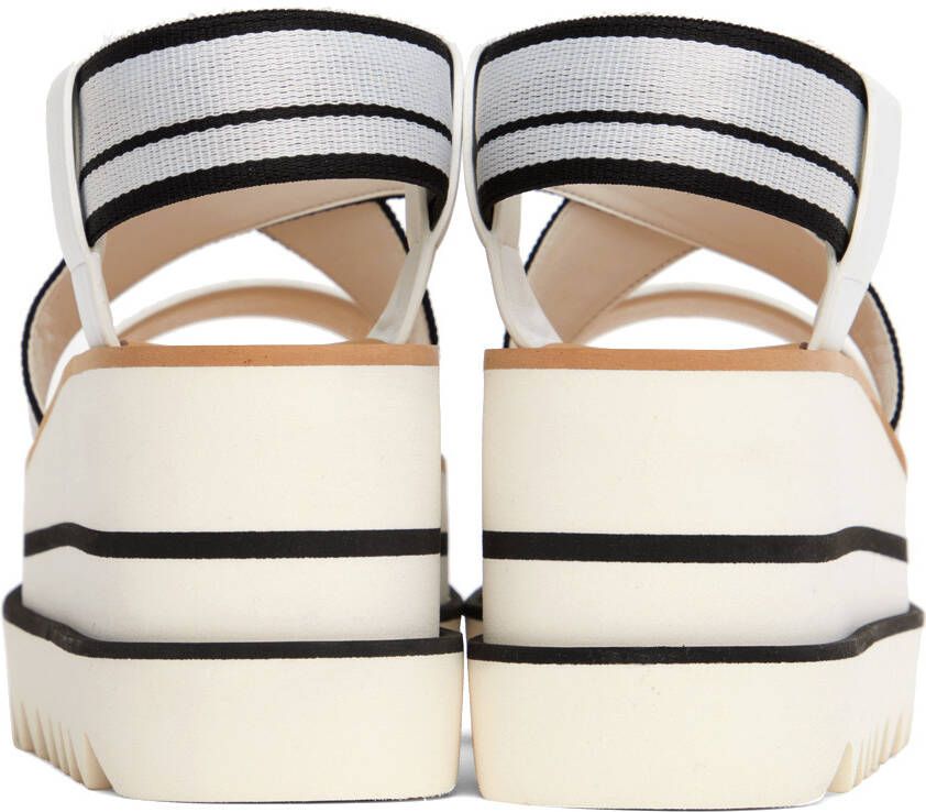 Stella McCartney White & Black Sneakelyse Platform Heeled Sandals