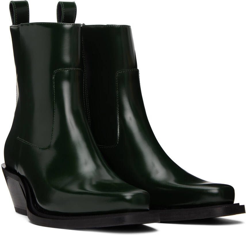 Stine Goya Green Gurly Ankle Boots