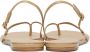 Studio Amelia Beige Wishbone Flat Sandals - Thumbnail 2