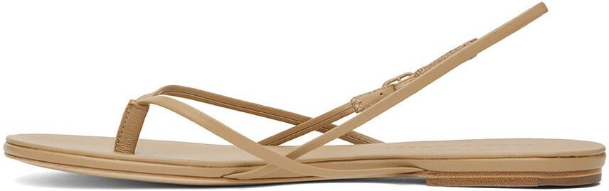 Studio Amelia Beige Wishbone Flat Sandals