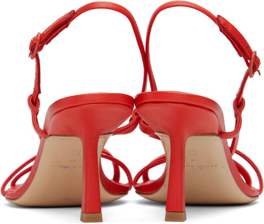 Studio Amelia Red Entwined 70 Heeled Sandals