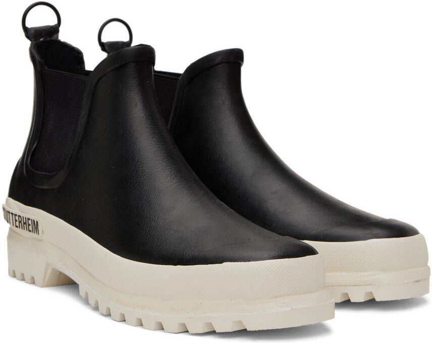 Stutterheim Black & White Novesta Edition Rainwalker Chelsea Boots