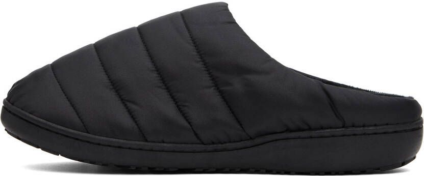 SUBU Black Quilted Slippers