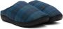 SUBU Blue Quilted Check Slippers - Thumbnail 4