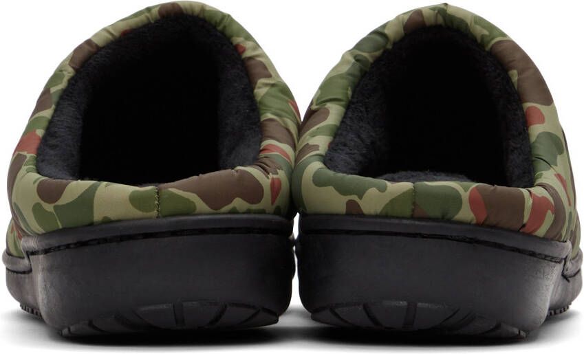 SUBU Green Quilted Camo Slippers