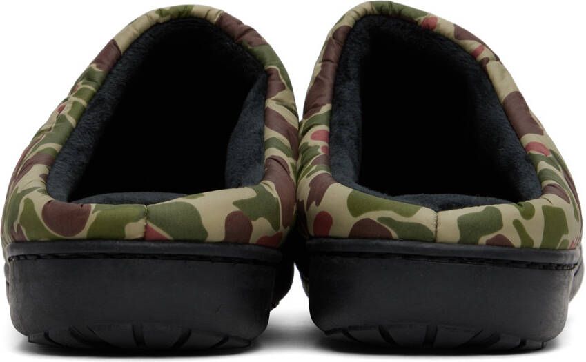 SUBU Khaki Quilted Camo Slippers