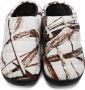 SUBU SSENSE Exclusive White Quilted Winter Camo Slippers - Thumbnail 5