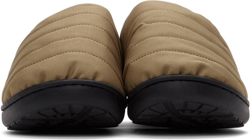 SUBU Taupe Quilted Nannen Slippers