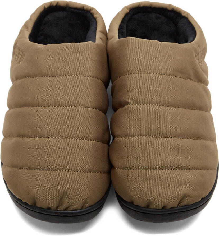 SUBU Taupe Quilted Nannen Slippers