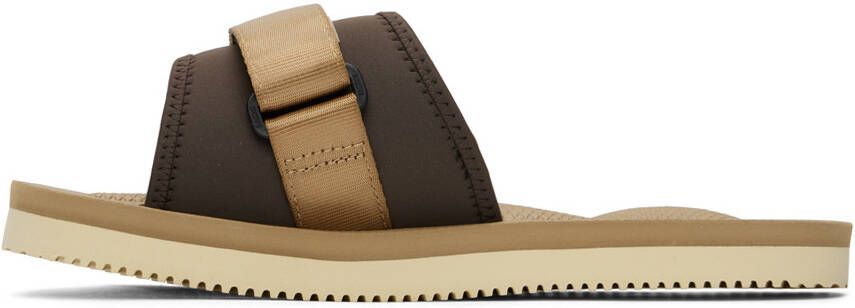 Suicoke Beige & Tan PADRI Sandals