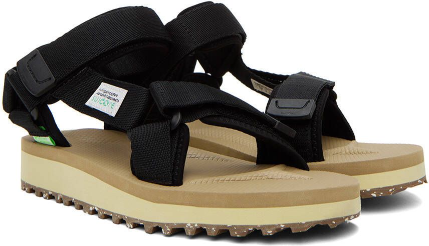 Suicoke Black & Beige DEPA-2Cab Sandals
