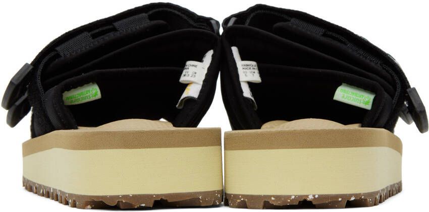 Suicoke Black & Beige Moto-Cab-Eco Sandals