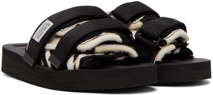 Suicoke Black & White MOTO-Vhl Sandals