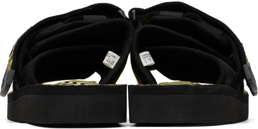 Suicoke Black & Yellow MOTO-JC01 Sandals
