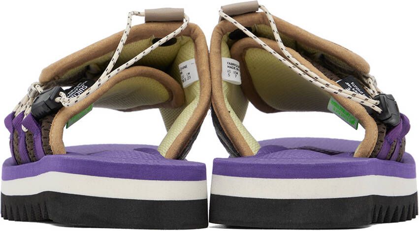 Suicoke Brown & Purple DAO-2ab Sandals