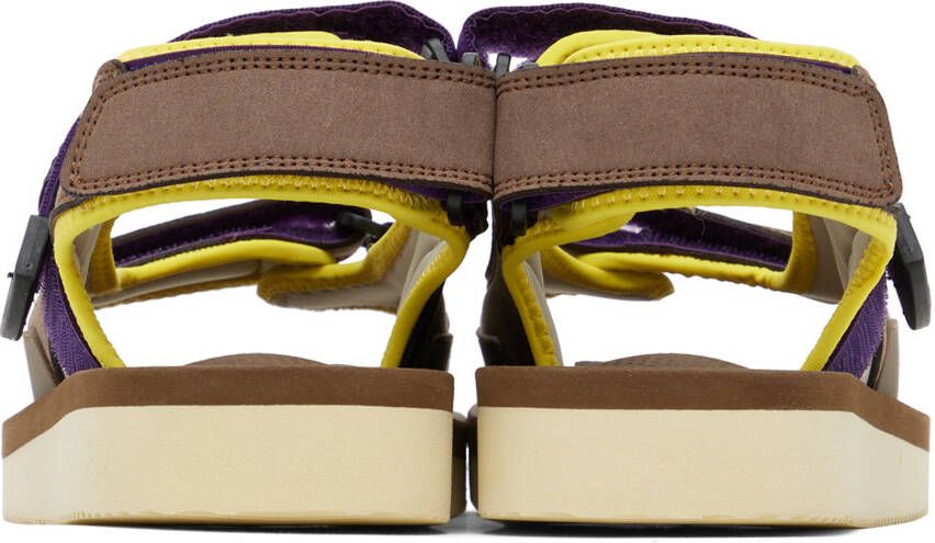 Suicoke Brown & Purple WAS-Cab Sandals