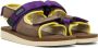Suicoke Brown & Purple WAS-Cab Sandals - Thumbnail 4
