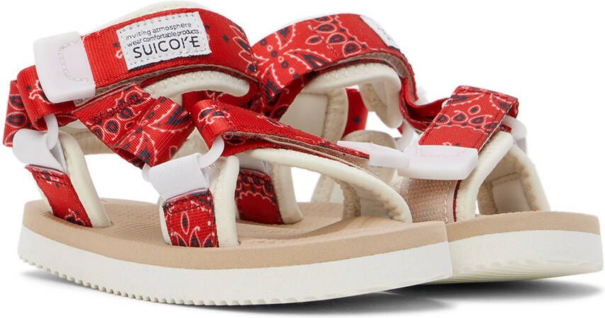 Suicoke Kids Beige & Red DEPA-2 Sandals