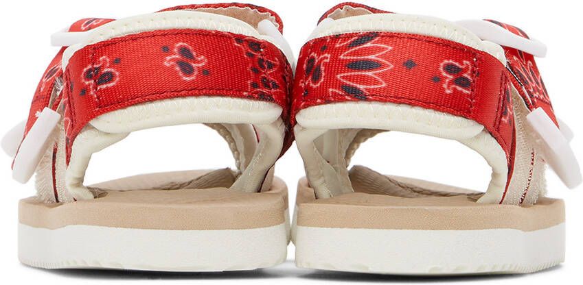 Suicoke Kids Beige & Red Kisee Sandals