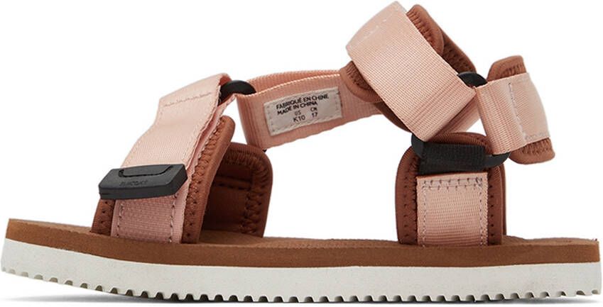 Suicoke Kids Pink & Brown DEPA-2 Sandals