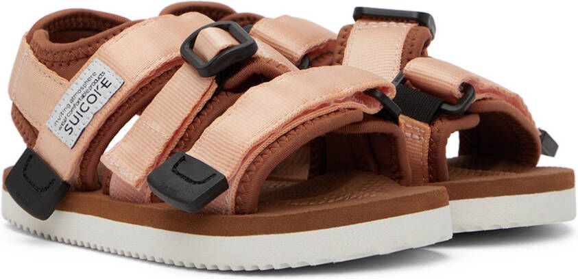 Suicoke Kids Pink & Brown KISEE Sandals
