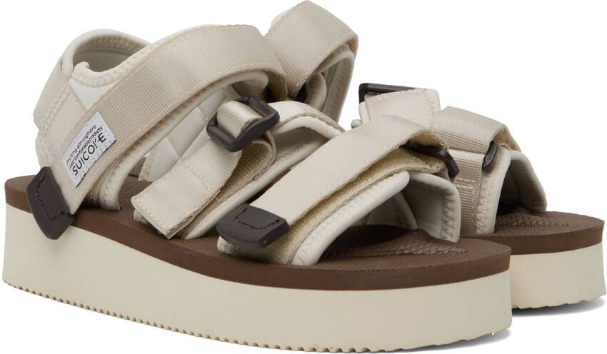 Suicoke Off-White & Brown KISEE-PO Sandals