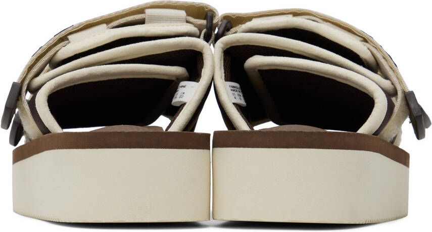 Suicoke Off-White & Brown MOTO-PO Sandals