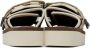 Suicoke Off-White & Brown MOTO-PO Sandals - Thumbnail 2