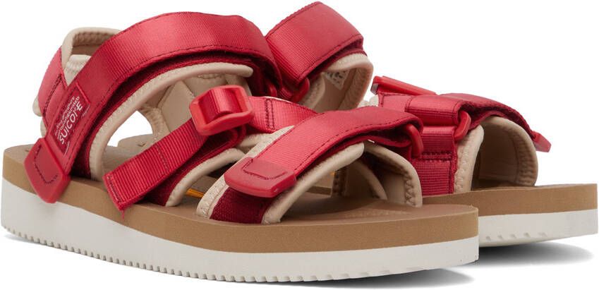 Suicoke Red & Off-White KISEE-V Sandals