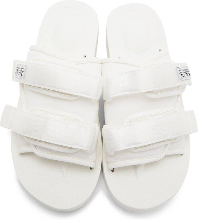 Suicoke White MOTO-CAB Sandals